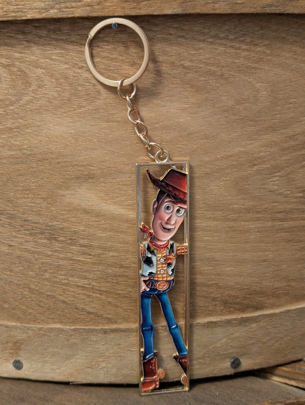 Disney's Toy story Woody 4" Metal Hollow Bookmark/Keychain NEW